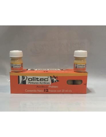 PINTURA POLITEC CREMA 320 20ML C/12PZ