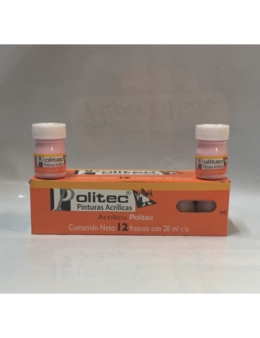 PINTURA POLITEC ROSA PASTEL 326 20ML C/12PZ