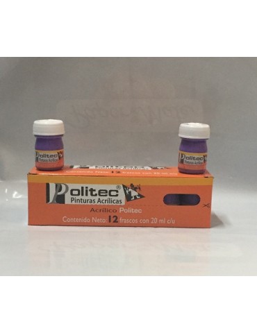 PINTURA POLITEC MORADA 334 20ML C/12PZ