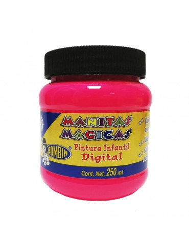 PINTURA DIGITAL BOMBIN MANITAS ROSA FLUOR 806 250ML