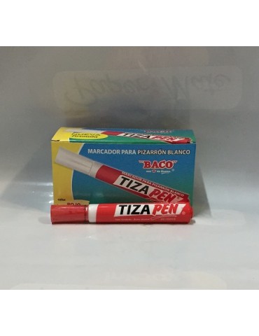 MARCADOR BACO P/PINTARRON TIZAPEN ROJO C/12PZ     X/24