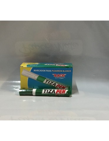 MARCADOR BACO P/PINTARRON TIZAPEN VERDE C/12PZ     X/24