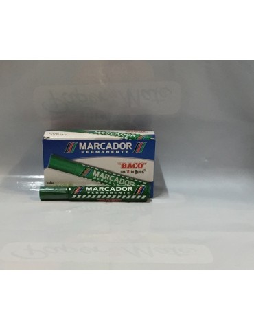 MARCADOR BACO PLASTICO VERDE C/12PZ      X/24