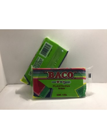 PLASTILINA BACO BARRA VERDE LIMON 73      X/100