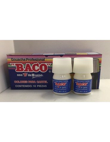 PINTURA BACO BLANCO LETRERO 72 C/10PZ     X/20