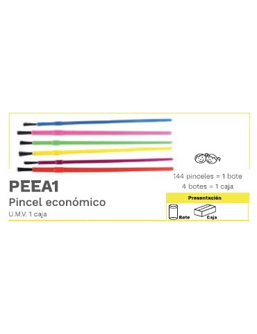 PINCEL BARRILITO BOTE C/144 PEEA1     X/12