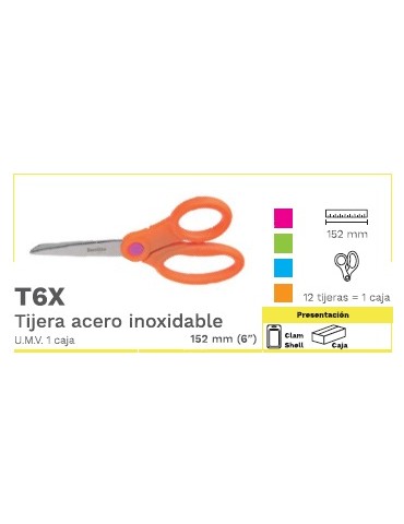 TIJERA BARRILITO OFICI-COSTURA T6X     X/144