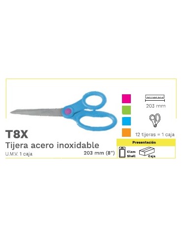 TIJERA BARRILITO OFICI-COSTURA T8X   S/12    X/144