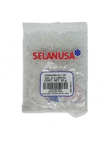 CHAQUIRA SELANUSA 11/0 C CRISTAL 50GRS PZA X/20
