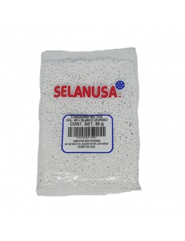 CHAQUIRA SELANUSA 11/0 BLANCO LECHOSO 50GRS PZA X/20