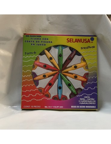 TIJERA SELANUSA KREATIVAS 5 1/2 BLC/10PZ      X/24