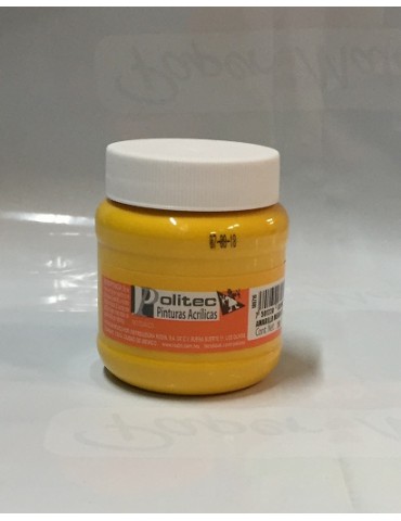 PINTURA POLITEC ACRILICA AMARILLO MEDIO 318 250ML  X/12