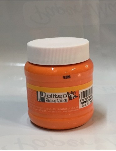 PINTURA POLITEC ACRILICA NARANJA CLARO 332 250ML  X/12