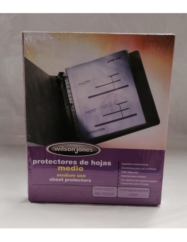 PROTECTOR DE HOJA ACCO WILSONJONES MEDIO C/100PZ P0572