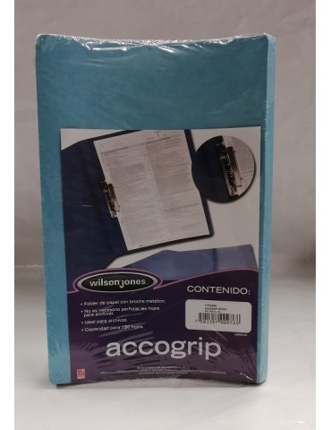 FOLDER C/PALANCA ACCO WILSON T/OF AZUL CL C/4PZ P0976    X/12