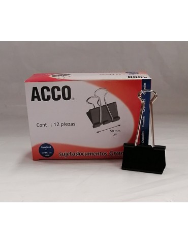 SUJETA DOCUMENTOS ACCO 50MM C/12PZ P2464   X/12