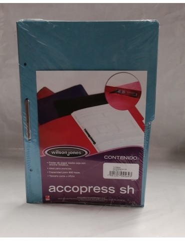FOLDER C/BROCHE ACCO WILSONJONES T/OF AZUL CLA C/10PZ     X/14