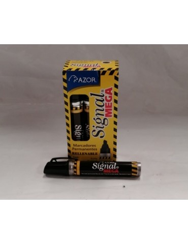 MARCADOR SIGNAL MEGA NEGRO C/6PZ      X/24