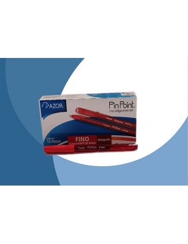 BOL. AZOR FINO 0.7MM ROJO C/12Pz 6810       X/30