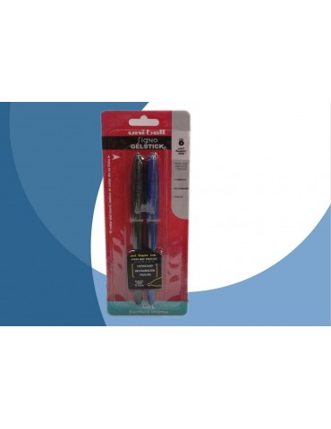 BOL. AZOR GEL STICK FINO NEGRO/AZUL BLC/2PZ         X/12