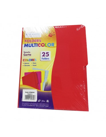 FOLDER EUROCOLORS T/CARTA ROJO INTENSO C/25PZ PU0013    X/20