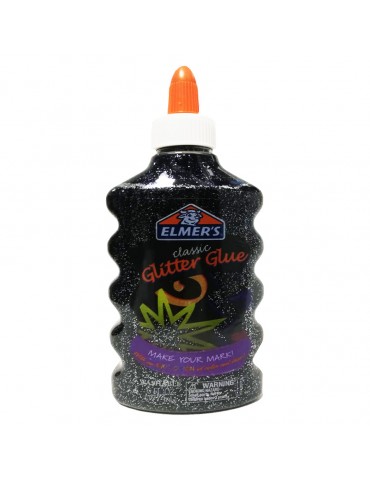 PEGAMENTO ELMERS GLITTER CLASSIC NEGRO 177ML      X/18