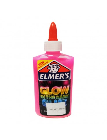 PEGAMENTO ELMERS GLOW IN DARK ROSA 120ML      X/18