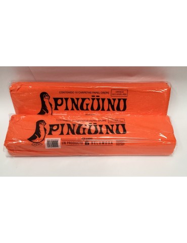 PAPEL CREPE PINGUINO NARANJA C/10     X/25