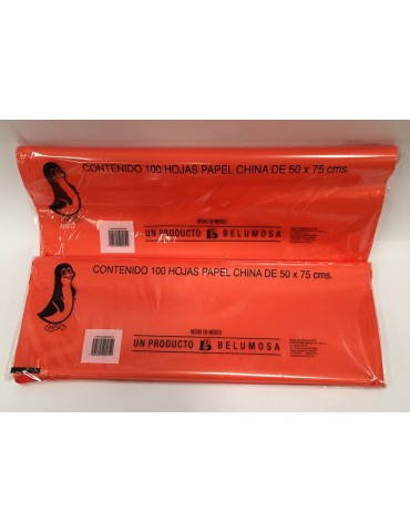 PAPEL CHINA MANDARINA C/100     X/10