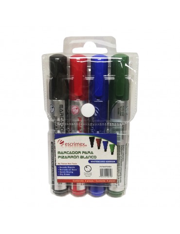 MARCADOR ESCRIMEX P/PIZARRON C/4PZ     X/144