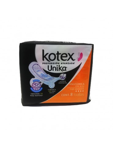TOALLAS KOTEX UNICA C/ALAS 8PZ     X/10