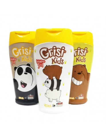 SHAMPOO GRISI KIDS WE BARE BEARS 3-1 300ML     X/12