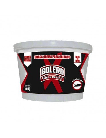 CREMA GRASA BOLERO 2-1 NEGRA 500GRS       X/12