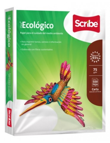HOJA CARTA SCRIBE ECOLOGICA C/500HJS  X/10