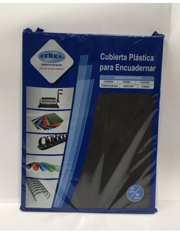 PASTA ZEBRA P/ENGARGOLAR CROMO NEGRO C/50PZ     X/20