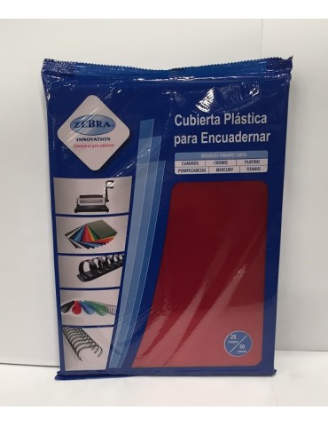 PASTA ZEBRA P/ENGARGOLAR PLATINO ROJO C/50PZ     X/20