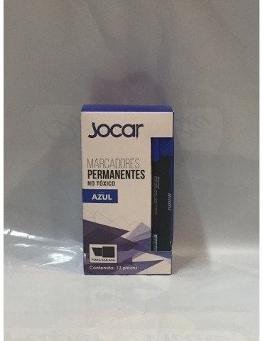 MARCADOR JOCAR PERMANENTE AZUL C/12PZ MP12AHT      X/24