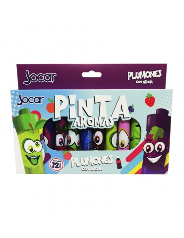 PLUMONES JOCAR SURTIDO C/AROMA C/12PZ MBAESA    X/24