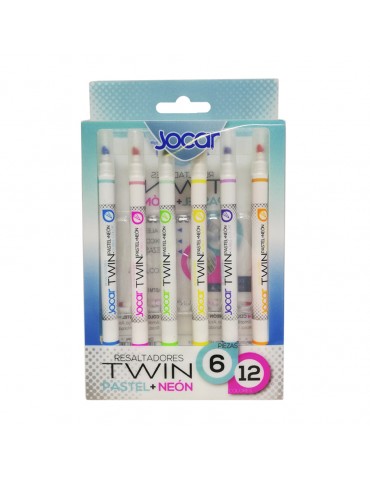 MARCATEXTO JOCAR TWIN PASTEL/NEON C/6PZ     X/52