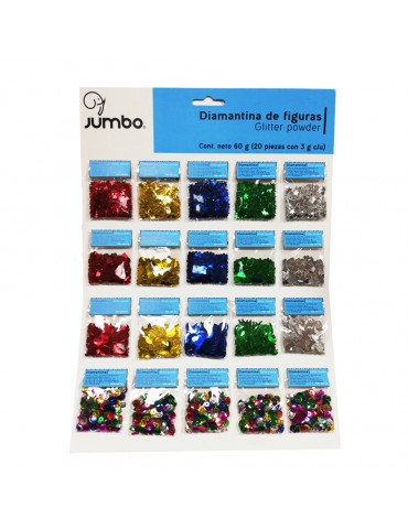 DIAMANTINA JUMBO DE FIGURAS 60GRS BLC/20PZ DIAMFJ    X/48