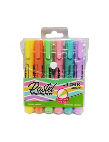 MARCATEXTO A-INK HIGHLIGHTER PASTEL C/6PZ AHB-6P    X/144