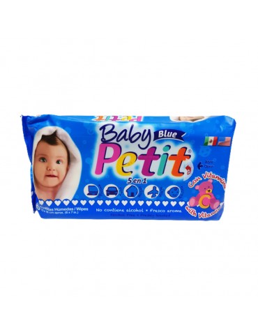 TOALLAS HUMEDAS PETIT AZUL C/80  X/24