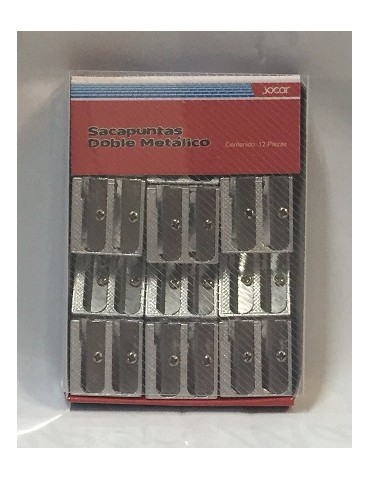 SACAPUNTAS JOCAR METAL DOBLE C/12PZ SACM02     X/48