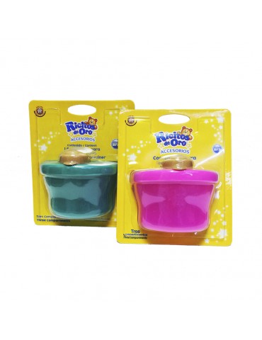 CONTENEDOR P/LECHE GRISI RICITOS DE ORO BLC/1PZ       X/6