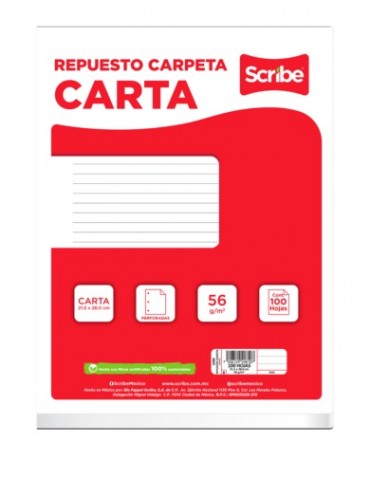HOJA SCRIBE T/C REPUES/ARGOLLA 3400     X/24