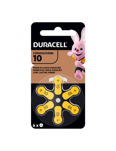 PILA DURACELL AUDITIVA 10+ BLC/6PZ      X/10
