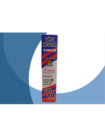 LAPIZ DNOVAC BICOLOR DELGADO C/10PZ LAB02Z      X/240