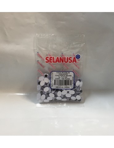 OJOS MOVIBLES SELANUSA OVALADOS 7X10MM C/100PZ X/10