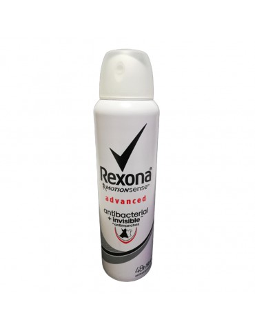 DESOD.REXONA AEROSOL ANBACTERIAL INVISIBLE 150ML     X/12