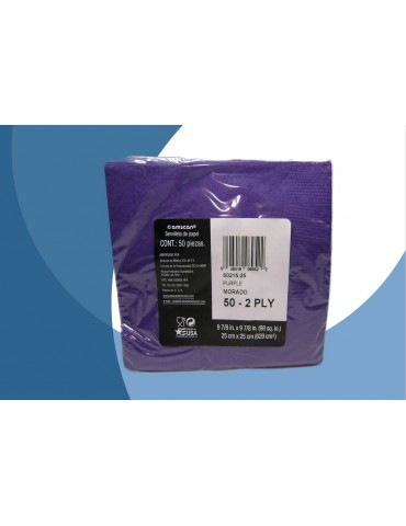 SERVILLETA COCTEL AMSCAN MORADO C/50PZ 7102